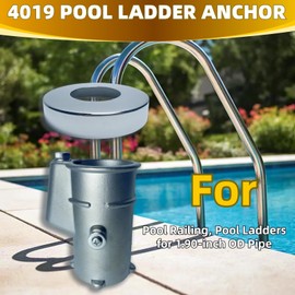 YUEERIO 316 Stainless Steel Anchor Bolt and Sheath Pool Guard Set, 4'' Anchor Bolt for 1.90” OD Pipe, Pool Ladder Anchor Bolt (2 Sets)