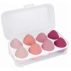Kit Esponja Maquillaje 4/8 Piezas Color Rosa Con Caja