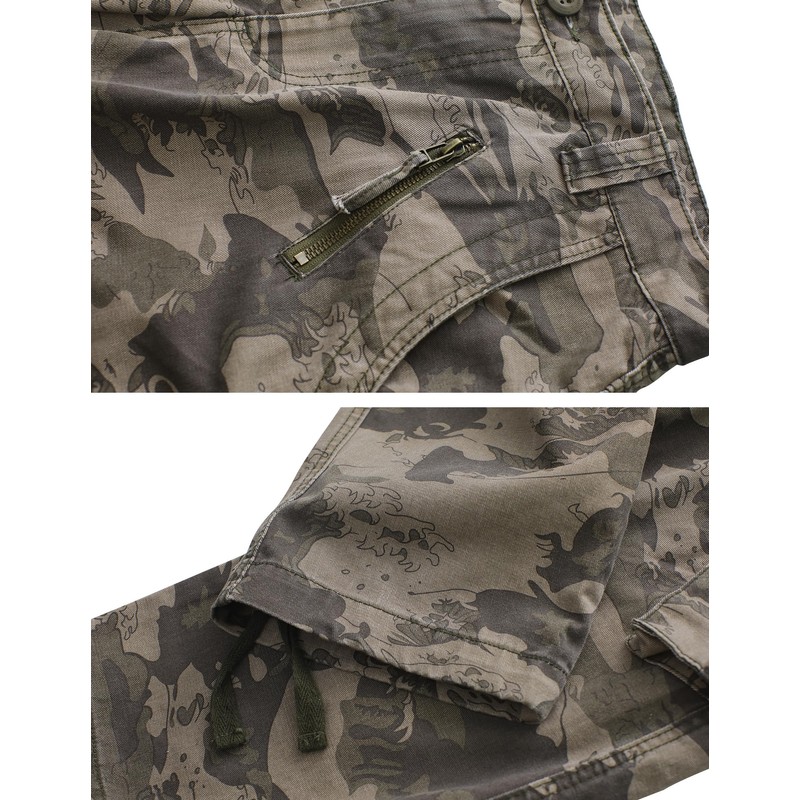 TRGPSG Men's Wild Cargo Pants, Camo Pants Cotton Casual Work
