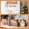 Namalu 8 Pcs Mini Gingerbread House Picture Frame Ornament Wooden