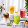 KesaPlan 50 Pack 16oz Clear Plastic Cups with Sip Lids,