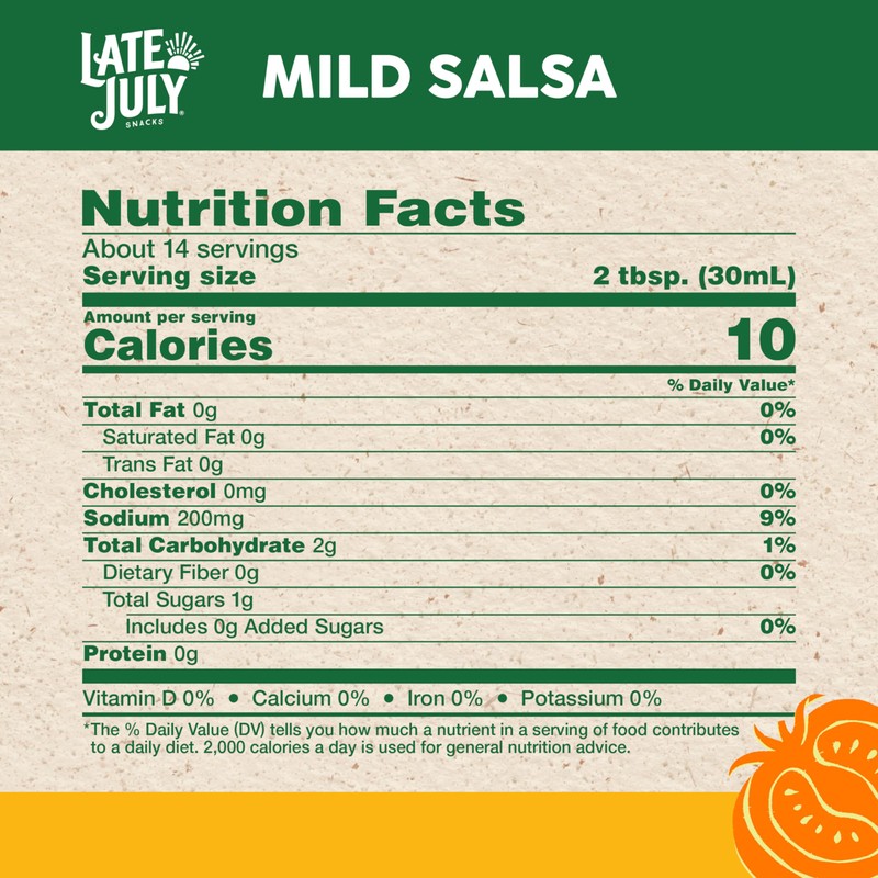 Late July Snacks Mild Salsa, 15.5 oz Jar