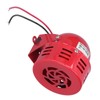 BERM Electric Motor Siren Alarm Mini Red Stainless Steel Shell