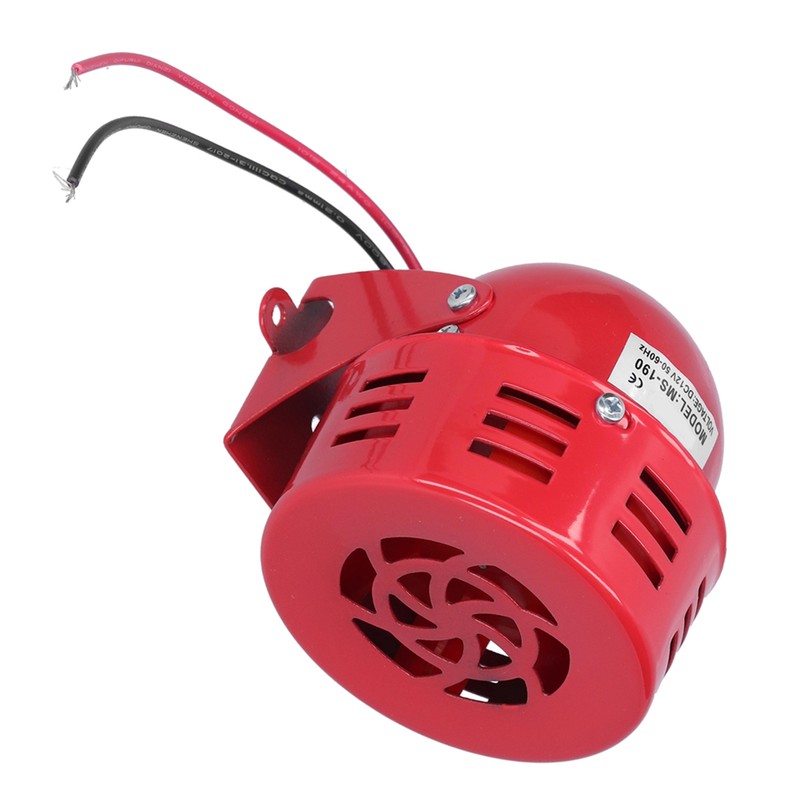 BERM Electric Motor Siren Alarm Mini Red Stainless Steel Shell
