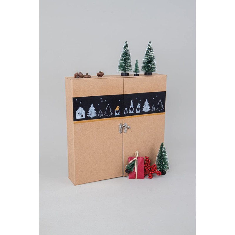 Rayher Small Papier Mache Cupboard with 24 Pull-out Drawers for