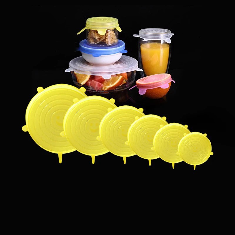 Silicone Stretch Lids for Food Bowls – Reusable Stretch Covers