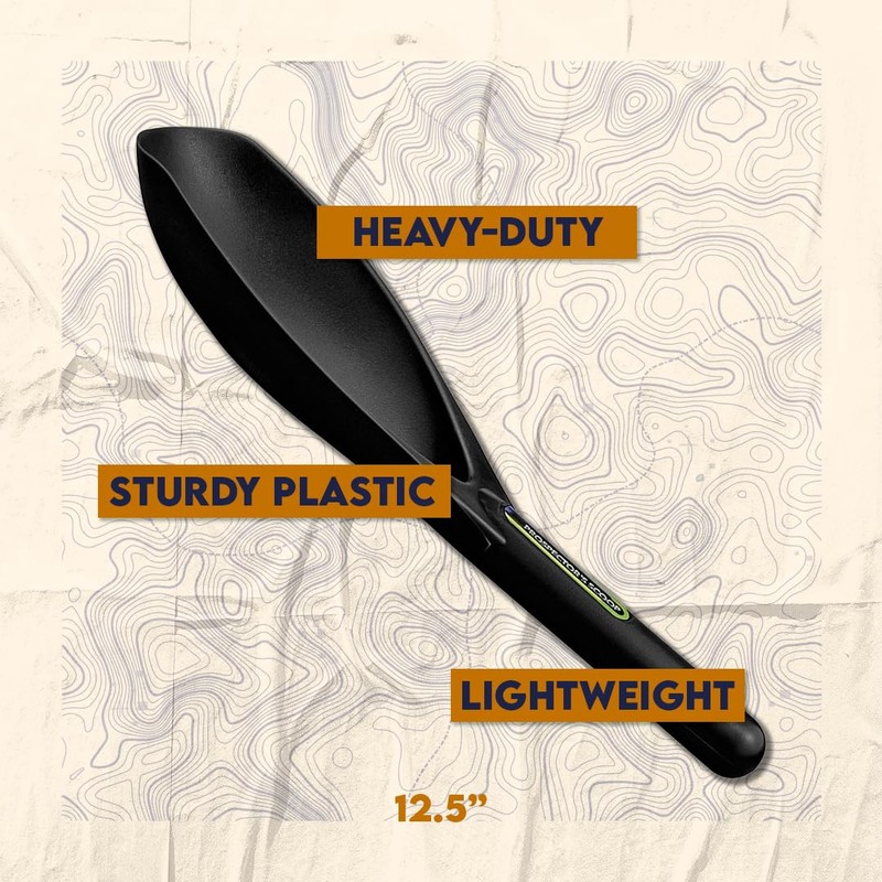 SE Black Prospector's Scoop - 12.5" Heavy-Duty Plastic Tool for