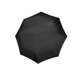 reisenthel umbrella pocket duomatic - compact pocket umbrella made from recycled PET bottles - with large push button and ergonomic handle design, Black Hot Print, UMBRELLA