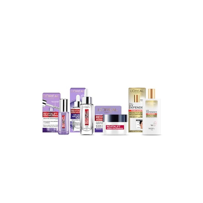 L'Oreal Paris Kit: Sérum Rostro, Sérum Ojos y Crema Revitalift