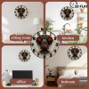 25x25cm Wood Wall Clock with a Felt Pad Back to