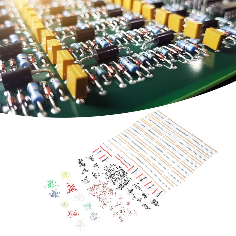 Electronic Component Kit LED Diodes 30 Values Resistors Ceramic Capacitor