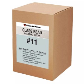 Winona Van Norman Glass Bead #11 Sand Blasting Media - Very Fine Size - 120-200 Mesh - 5lbs