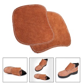 Welder Leather Protectors Safety Shoe Cover Shoes Toe Cap Insulated Foot for Anti-Scald Leather Protectors for Sparks, Welding, Cutting, and Grinding Steel Handling Work Safety Shoe Covers (Brown)