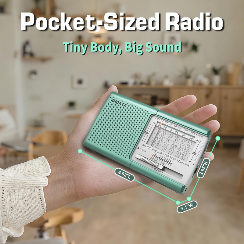 XHDATA D219 Radios Portable Am Fm with Strong Reception Compact