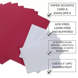 Not Available Accent Design Paper Accents Cardmakers Choice Card & Envelopes, 80Lb, Passion