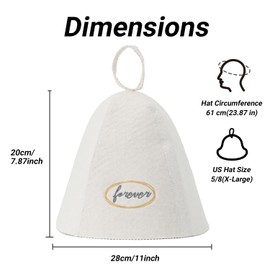 100% Wool Sauna Hat, Traditional Russian Sauna Hat Accessories for Men and Women, Infrared Steam Sauna Accessories Cap