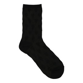 Coen 76806030134 Heart Jacquard Socks, Black (09).
