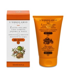L'Erbolario Latte Solare Carota Jojoba Noce SPF10 125 ml