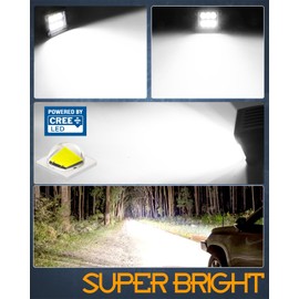 LED Pod Lights, Nirider 2PCS 120W 3 Inch CREE Fog Lights LED Cube Lights Off Road Light Pods Combo Driving Light Bars for Truck Car SXS UTV ATV Tractor Boat