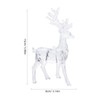 Angoily Acrylic Christmas Reindeer Ornaments 2 Pieces Clear Deer Figurine