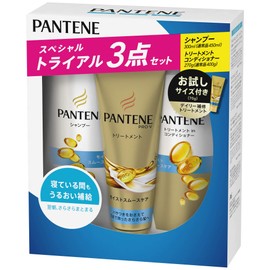 Pantene Moist Smooth Care Shampoo Pump 10.1 fl oz (300 ml) + Conditioner Pump, 9.5 oz (270 g) (Includes Mini Treatment 2.5 oz (70 g)