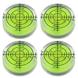 NOPKESV Pack of 4 Small Spirit Level, Mini Spirit Level, Mini Spirit Level, Caravan Spirit Level (Diameter 32 mm Diameter)