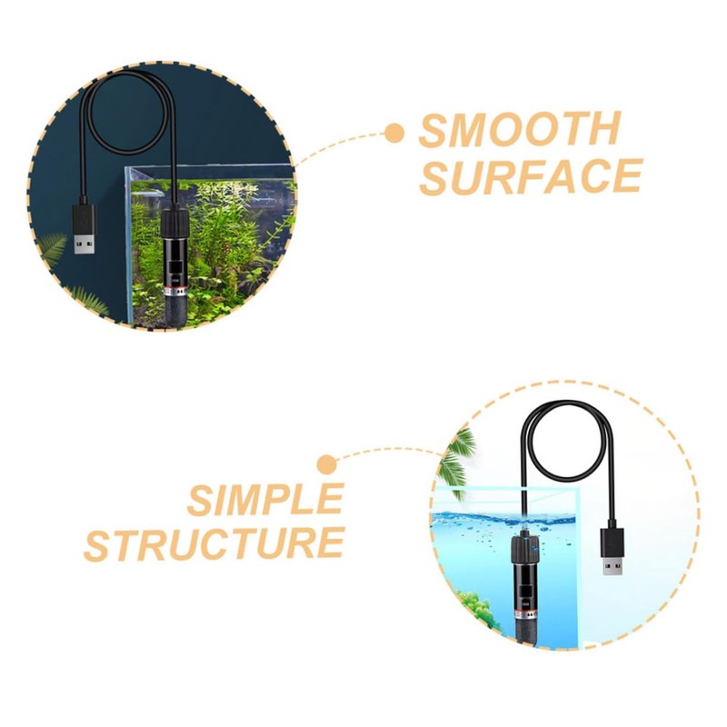 BESPORTBLE Mini USB Aquarium Heater Constant Temperature Control for Small