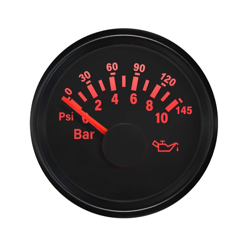 ELING Medidor de presión de aceite marino automático 0-10bar 0-145Psi