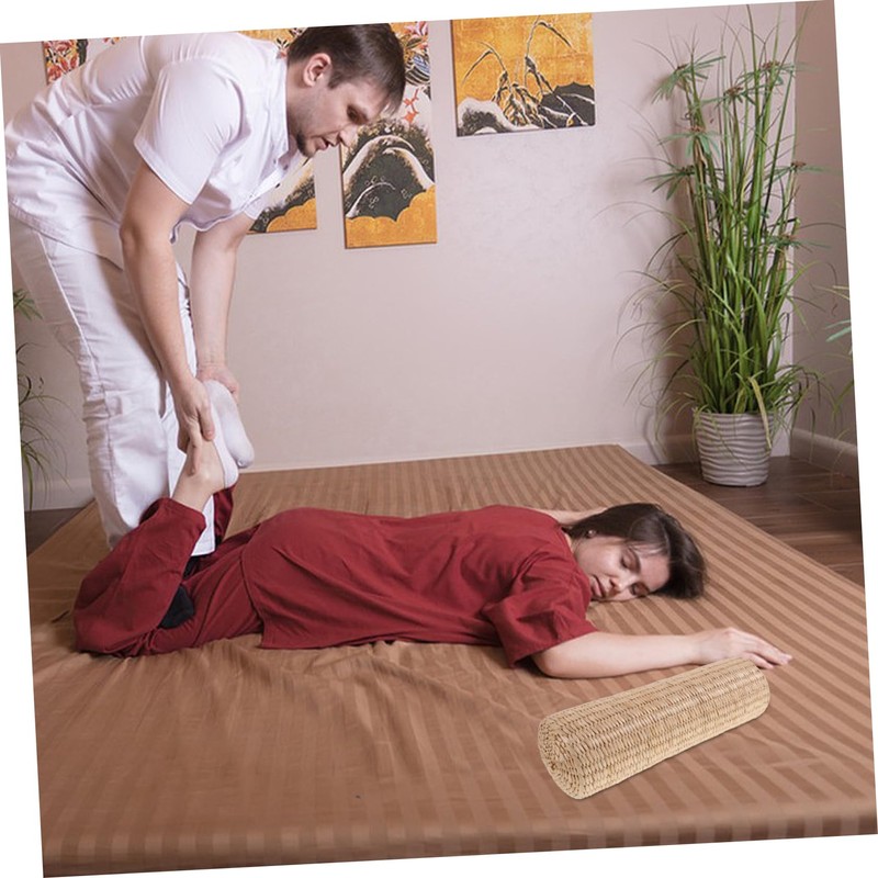 WHAMVOX Cooling Straw Pillow for Steam Breathable Neck Support Handwoven