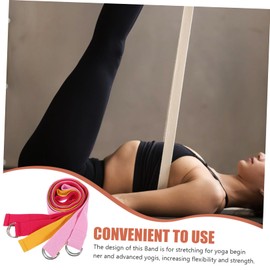 BESPORTBLE 3pcs Yoga Strap for Stretching and Flexibility Inelastic Exercise Band for and Gym Use