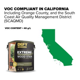 DEFY Extreme 1 Gallon 40 VOC Compliant Semi-Transparent Exterior Wood Stain, Crystal Clear