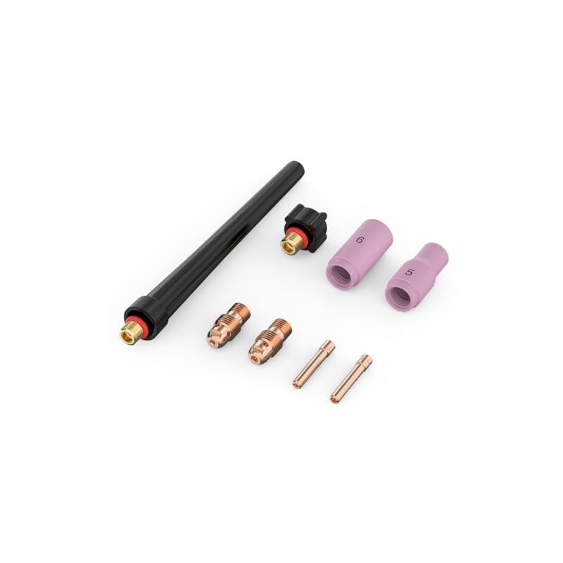 YESWELDER 8Pcs TIG Welding Torch Consumables Kit Collets Alumina Ceramic