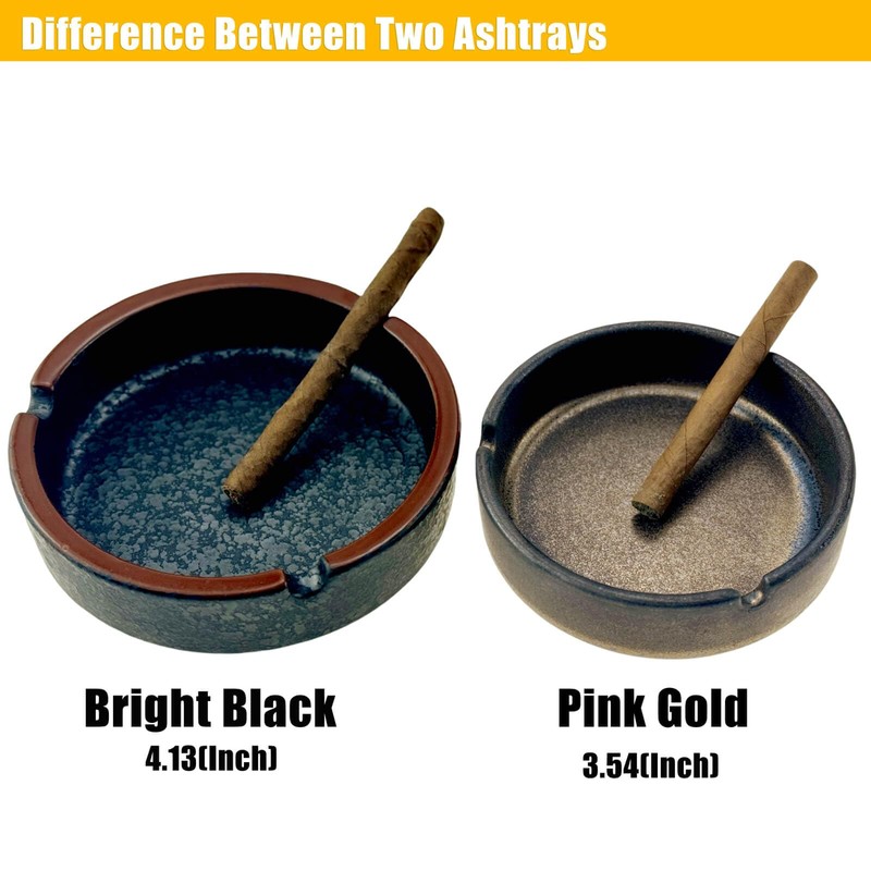 OUSACE Ceramic Ashtray Stylish Indoor & Outdoor Cigarette Ashtray for