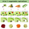 Spiralizer, 4-in-1 Handheld Vegetable Chopper, for Vegetables and Fruits, Green