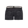 Eight2Nine Women's Chino Shorts with Braided Belt, Dark-grey