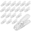 SODOI Plastic Clear Clips 20 Pack Plastic Spring Clips Multipurpose