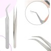 Kit Práctica Extension Pestañas Pinzas Maniquí Parche Lash F