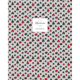 Quick Witted Coconut One Million Mushrooms Notebook - Ruled Pages - 8x10 (Autumn)