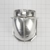 Whirlpool 4396006RW Genuine OEM Elbow Vent Connector For Dryers, Aluminium