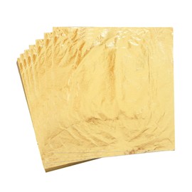 KINNO Gilding Foil Imitation Gold Leaf, 100 Sheets 5.5" by 5.5" Color 2.5 Copper Leaf for Art Crafts,Home Decoration, Furniture,Painting