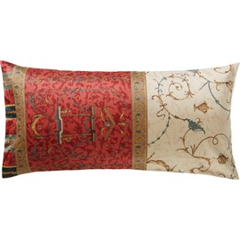 Bassetti Oplontis 9226994 Cushion Cover for Bed Linen 100% Cotton Satin in Red v.8, Dimensions: 40 x 80 cm