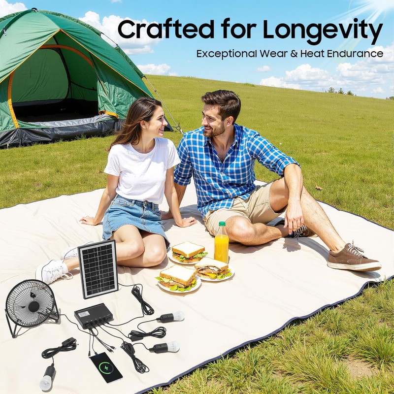 Portable Solar Panel Power Storage Generator Home Garden LED Light