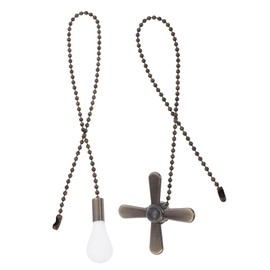 ABOOFAN 2pcs Vintage Ceiling Fan Pull Chain Extenders Antique Bronze Beaded Chains for Ceiling Lights Bathroom Wall Lamps and Fan Decorations Metal Accessories to Enhance Home Interior