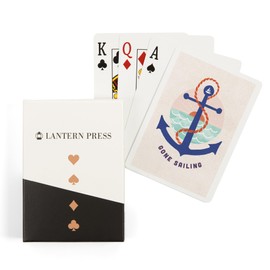 Lantern Press Dockside Collection, Gone Sailing, Anchor (52 Playing Cards, Poker Size Card Deck with Jokers)