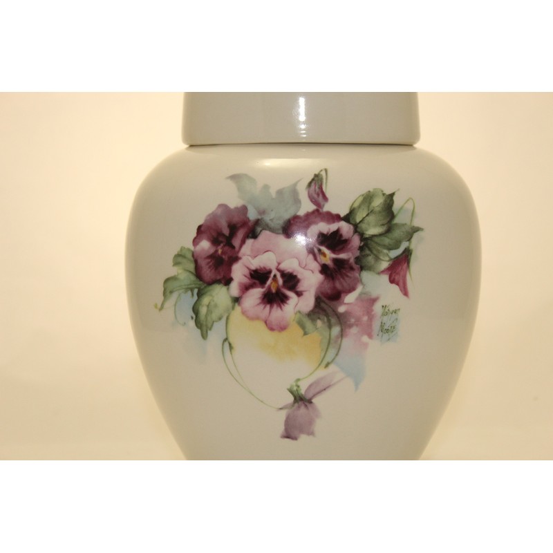 Pansy Funeral Urn - Pansies Cremation Urn for Human Ashes