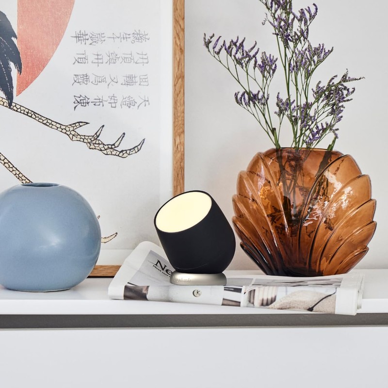 KREAFUNK Beam: Rotating and Wireless Light, Dimmable (Black)