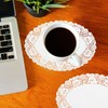 sourcing map 250 Pcs White Lace Paper Doilies 7.5 x