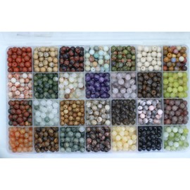 Nature Round Stome 6MM 28 color 1400PCS bead Kit for DIY Jewelry Making Bracelet Earring