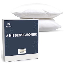 Pillow Protector – Set of 2 Waterproof Pillow Protectors with Zipper - 40x70 - Oeko Tex Certified – Twinzen Technology White Pillow Protectors