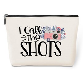 Call The Shots, Photographer Gifts, Gifts for Photographers Camera Lovers Photography Makeup Bag Funny Cosmetic Bag for Women Girls Photo Lovers Photo Club Inspirational Graduation Birthday Gift